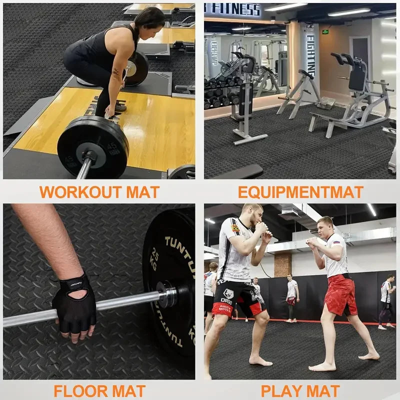 30x30cm EVA Foam Fitness Mat Waterproof Non-slip and Washable Yoga Mat Suitable for Home Gym with Free Side Strips Exercise Mat