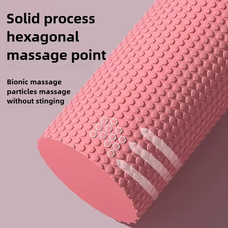 Yoga Roller Round EVA Foam Cylinder Hexagonal Roller for Pilates Exercise Enhanced Home Workouts Diameter 9.5cm Length 29.7cm
