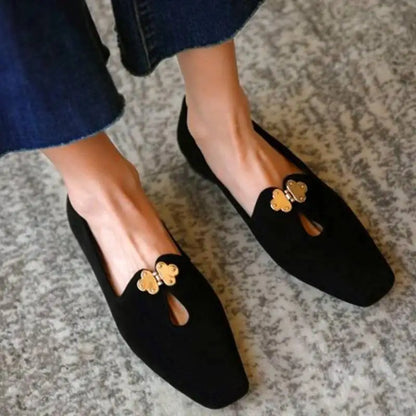 Ladies Flat Shoes Round Toe Solid Color Single Shoes Retro Elegant Shoes Casual Office Shoes Lazy Shoe Covers Wear Shoes Women