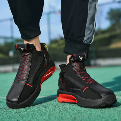 Fashion Comfortable High Top Basketball Shoes Men Cushioning Basketball Sneakers Unisex Training Basket Shoes New Men Trainers