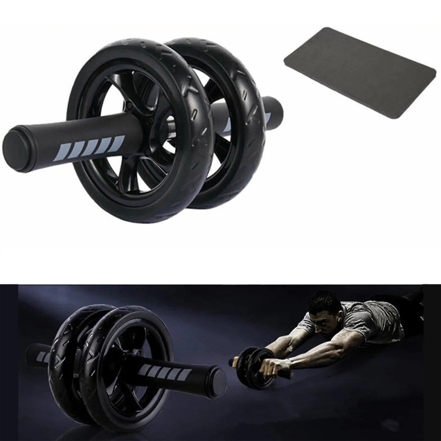 Abs New Keep Fitness Wheels No Noise Abdominal Wheel Ab Roller with Mat for Exercise Muscle Hip Trainer Equipment
