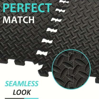 30x30cm EVA Foam Fitness Mat Waterproof Non-slip and Washable Yoga Mat Suitable for Home Gym with Free Side Strips Exercise Mat