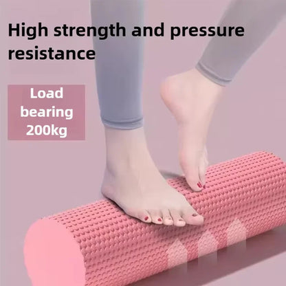 Yoga Roller Round EVA Foam Cylinder Hexagonal Roller for Pilates Exercise Enhanced Home Workouts Diameter 9.5cm Length 29.7cm