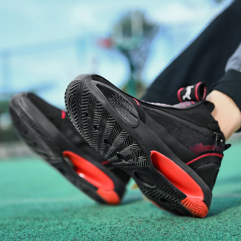 Fashion Comfortable High Top Basketball Shoes Men Cushioning Basketball Sneakers Unisex Training Basket Shoes New Men Trainers